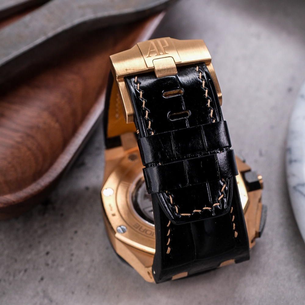 Alligator Leather Strap for AP Royal Oak Offshore 44mm