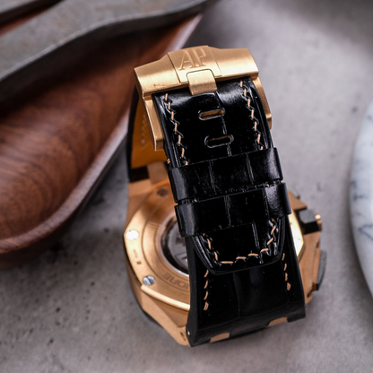 Alligator Leather Strap for AP Royal Oak Offshore 44mm