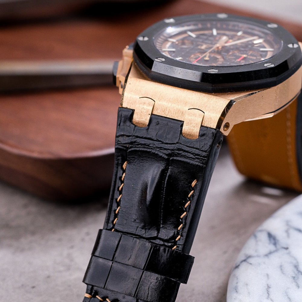 Alligator Leather Strap for AP Royal Oak Offshore 44mm