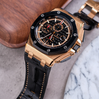 Alligator Leather Strap for AP Royal Oak Offshore 44mm