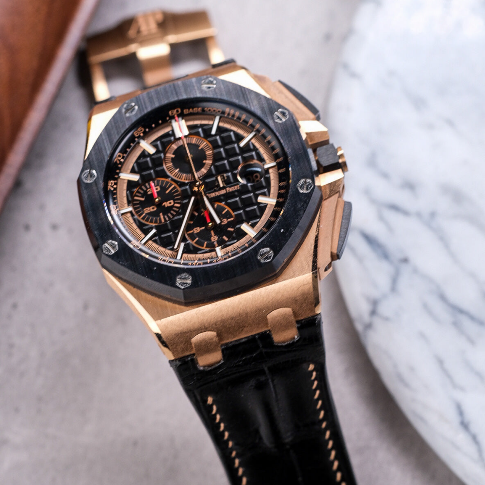 Alligator Leather Strap for AP Royal Oak Offshore 44mm