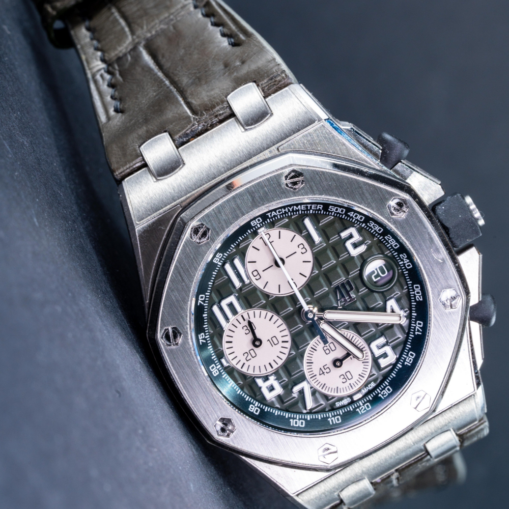Alligator Leather Strap for AP Royal Oak Offshore 42mm