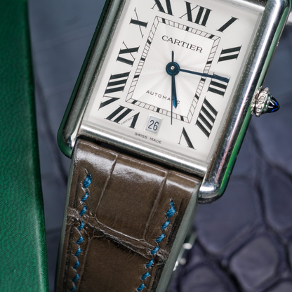 Alligator Leather Strap for Cartier Tank