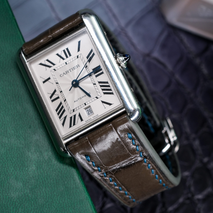 Alligator Leather Strap for Cartier Tank