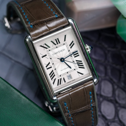 Alligator Leather Strap for Cartier Tank