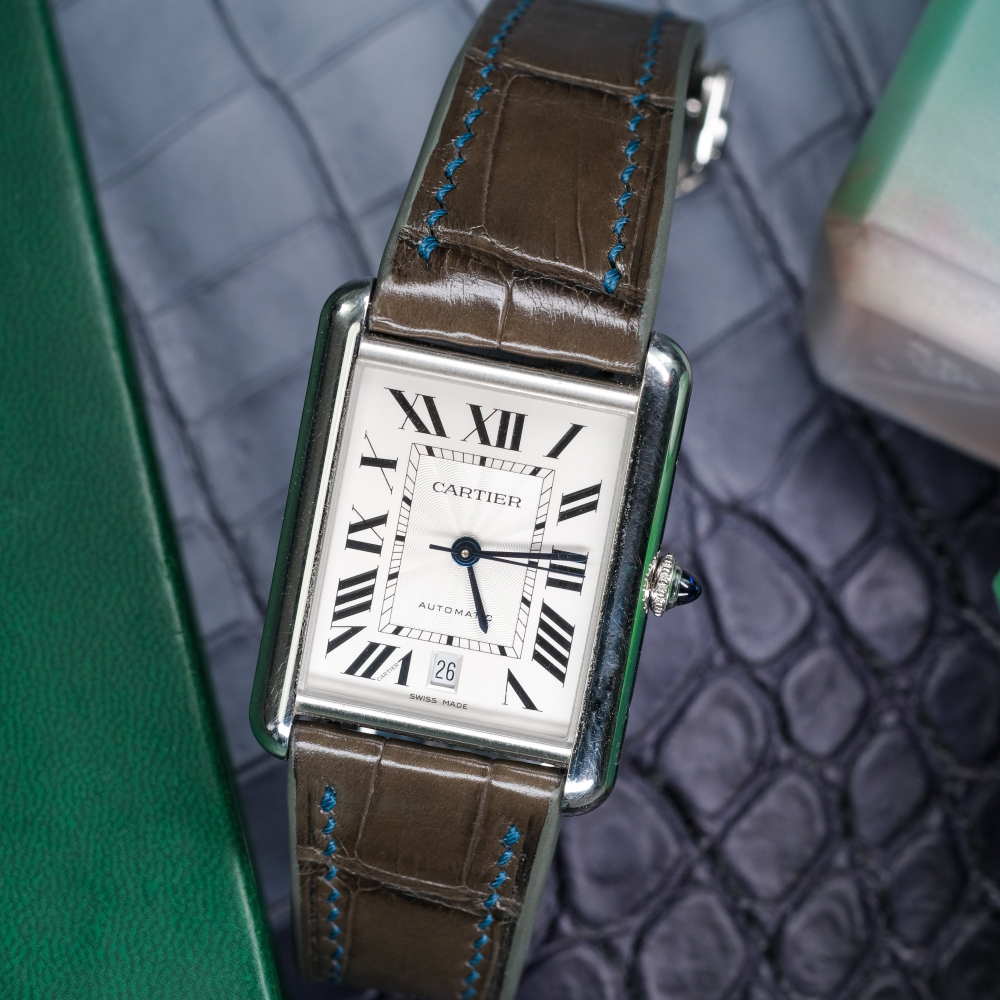 Alligator Leather Strap for Cartier Tank