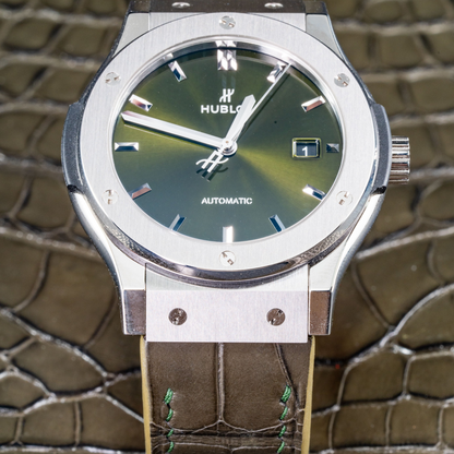 Alligator Leather Strap for Hublot Classic Fusion