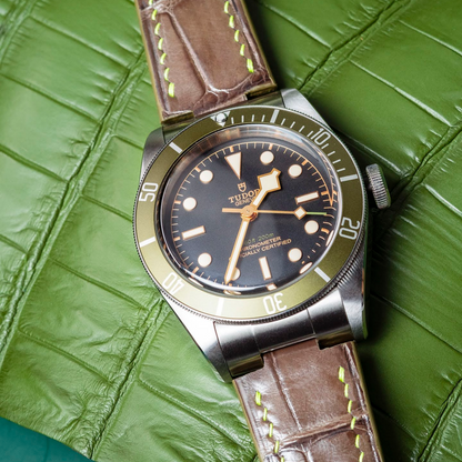Alligator Leather Strap for Tudor Black Bay