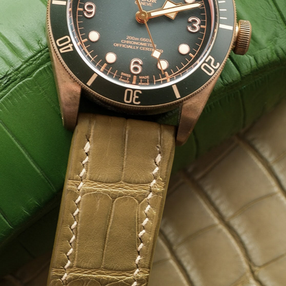 Alligator Leather Strap for Tudor Black Bay