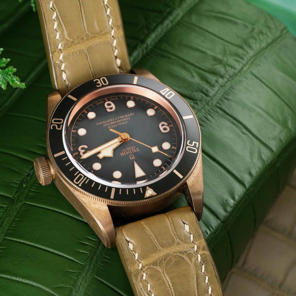 Alligator Leather Strap for Tudor Black Bay
