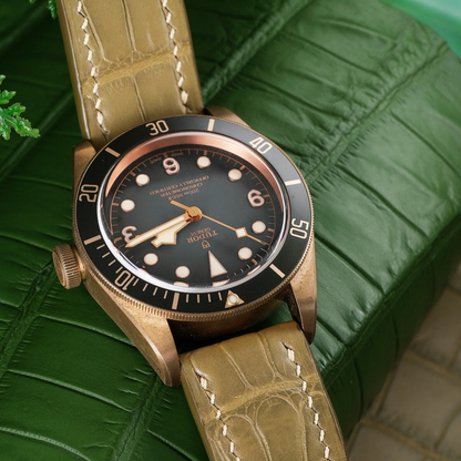 Alligator Leather Strap for Tudor Black Bay