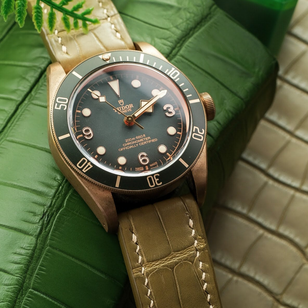 Alligator Leather Strap for Tudor Black Bay