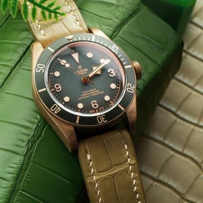 Alligator Leather Strap for Tudor Black Bay