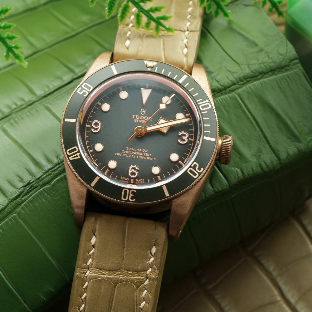 Alligator Leather Strap for Tudor Black Bay