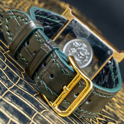Alligator Leather Strap for Hermes Watch