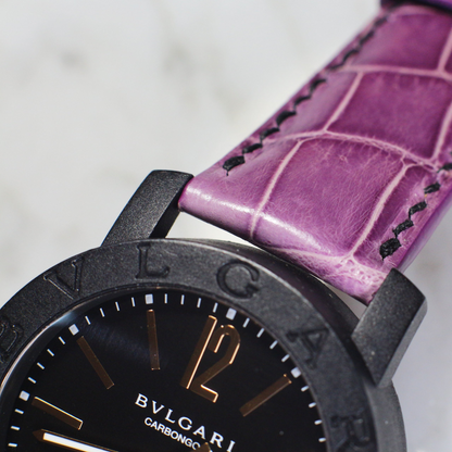 Alligator Leather Strap for Bvlgari