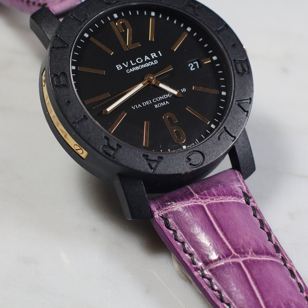 Alligator Leather Strap for Bvlgari