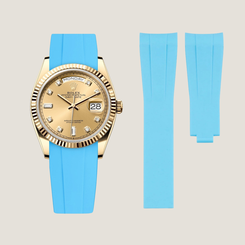 Rolex Day-Date Rubber Strap for Deployant Clasp