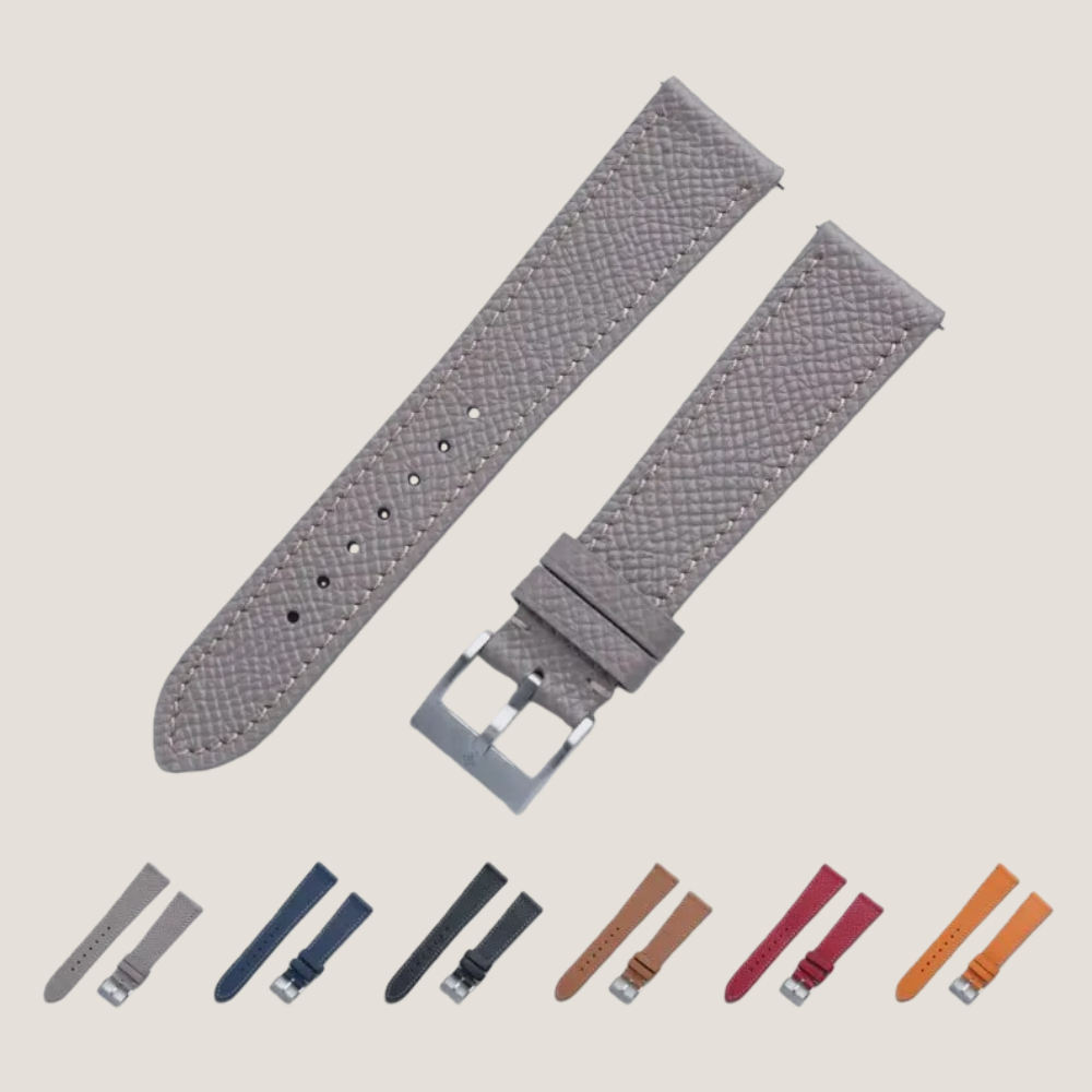 Custom Epsom Calfskin Leather Watch Strap – Handmade to Order