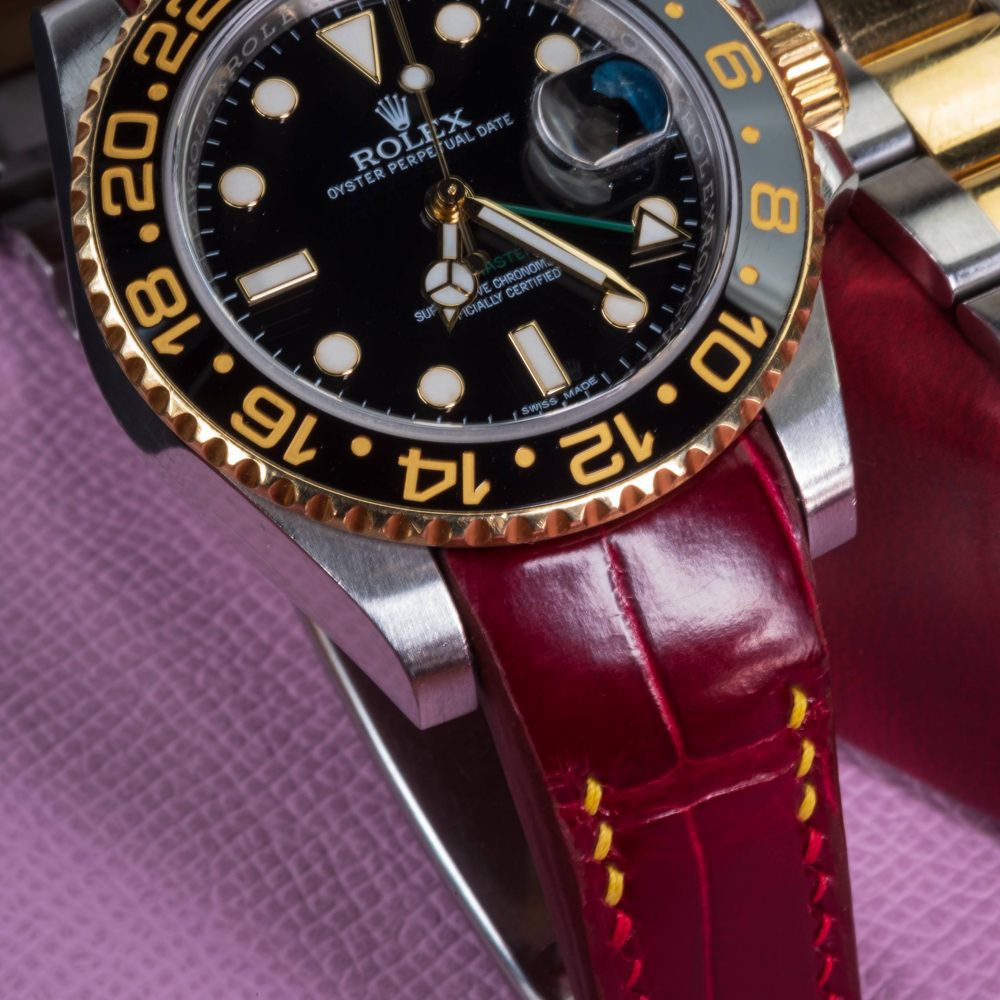 Alligator Leather Strap for Rolex GMT-Master II