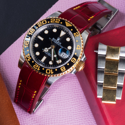 Alligator Leather Strap for Rolex GMT-Master II