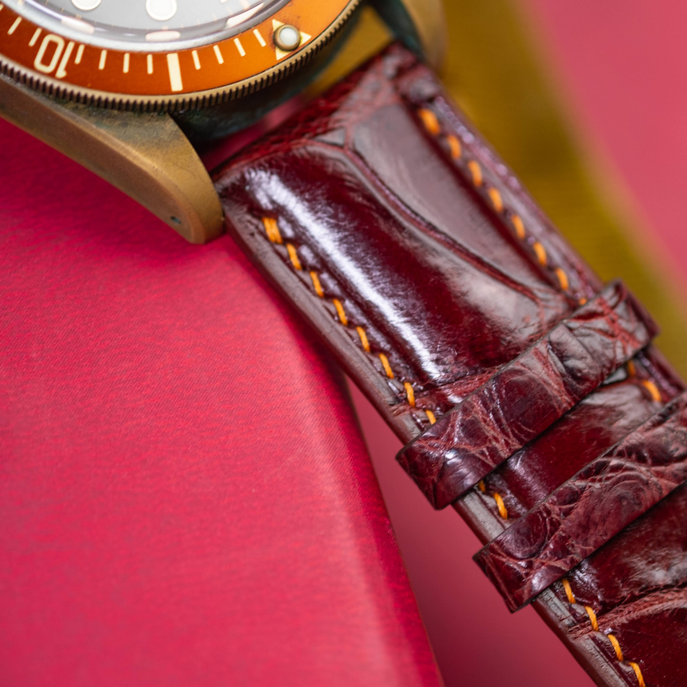 Alligator Leather Strap for Tudor Black Bay