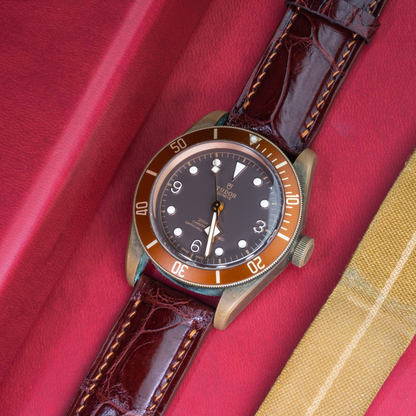 Alligator Leather Strap for Tudor Black Bay