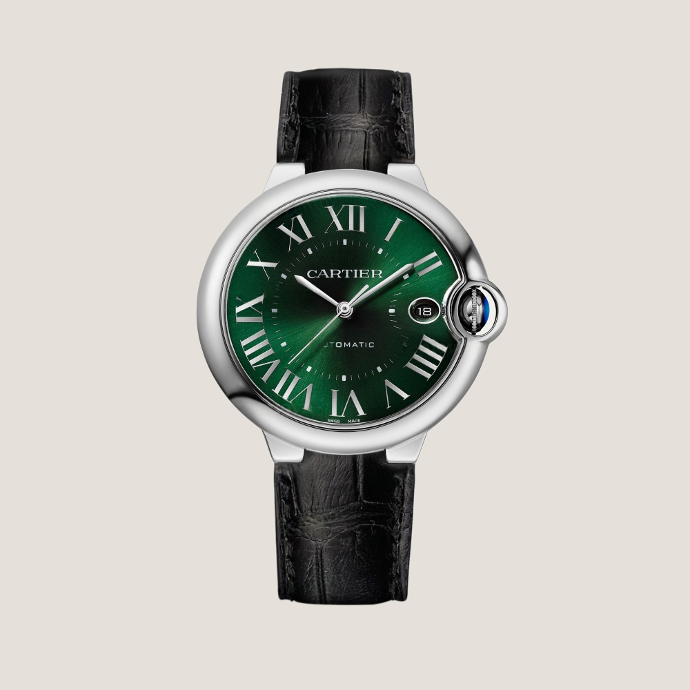 Cartier Ballon Bleu Alligator Watch Leather Strap – Push Button Clasp