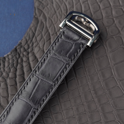 Cartier Ballon Bleu Alligator Watch Leather Strap – Push Button Clasp