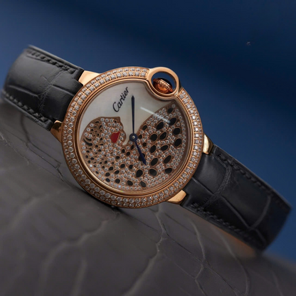 Cartier Ballon Bleu Alligator Watch Leather Strap – Push Button Clasp