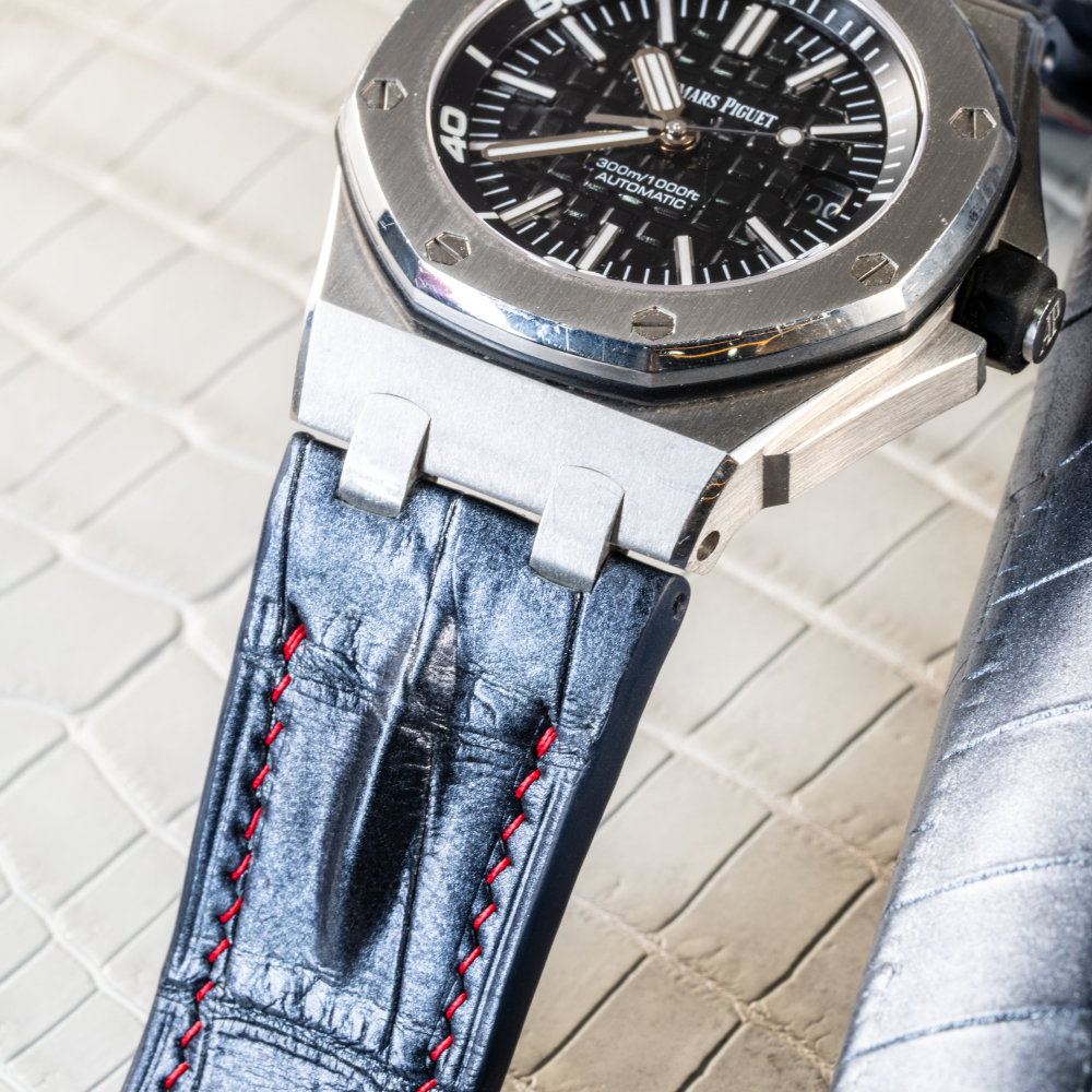 Alligator Leather Strap for AP Royal Oak Offshore 42mm