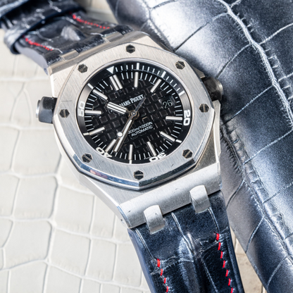 Alligator Leather Strap for AP Royal Oak Offshore 42mm