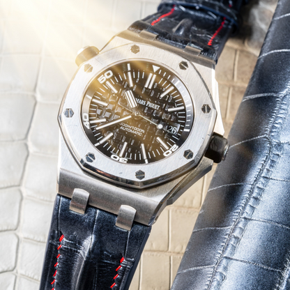 Alligator Leather Strap for AP Royal Oak Offshore 42mm