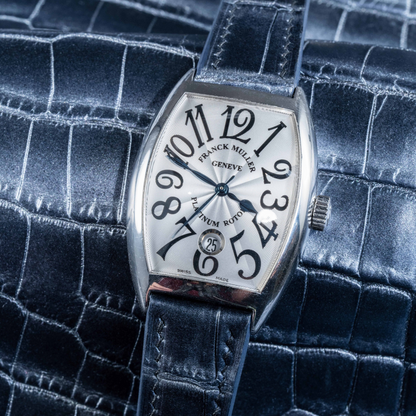 Alligator Leather Strap for Franck Muller Platinum Rotor