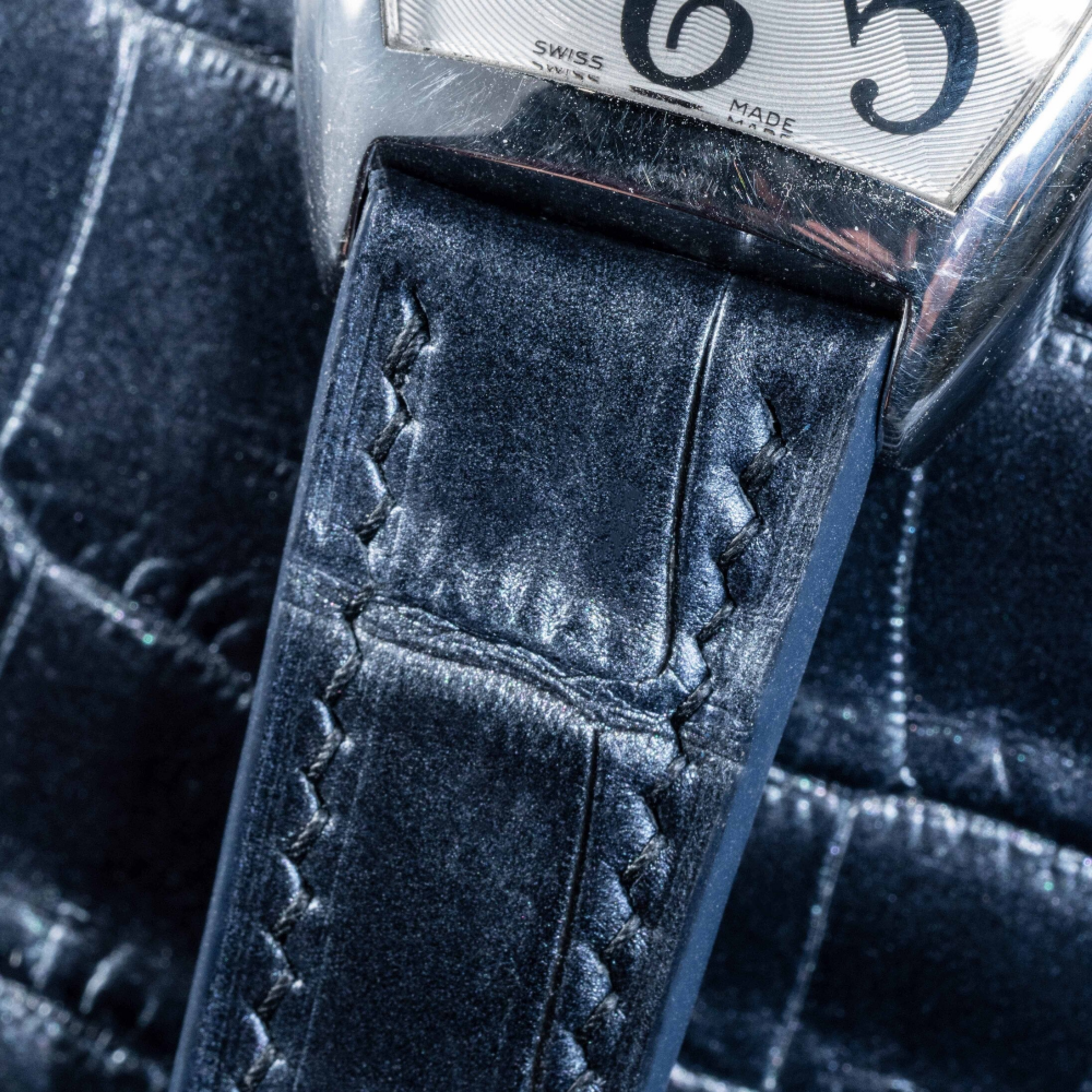 Alligator Leather Strap for Franck Muller Platinum Rotor