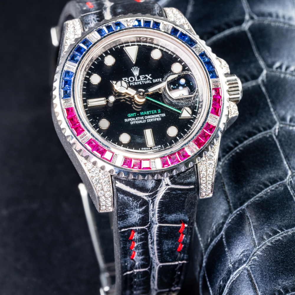 Alligator Leather Strap for Rolex GMT-Master II