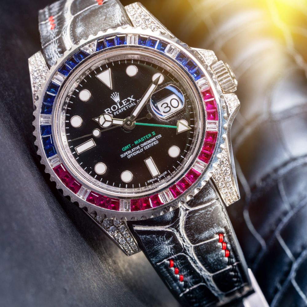 Alligator Leather Strap for Rolex GMT-Master II