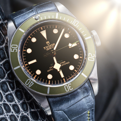 Alligator Leather Strap for Tudor Black Bay
