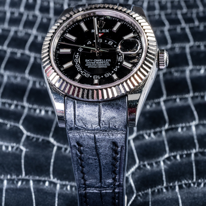 Alligator Leather Strap for Rolex Sky-Dweller