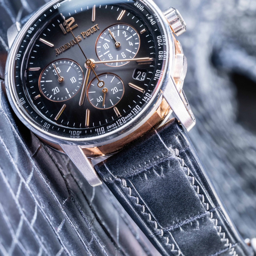 Alligator Leather Strap for Audemars Piguet Code 11.59