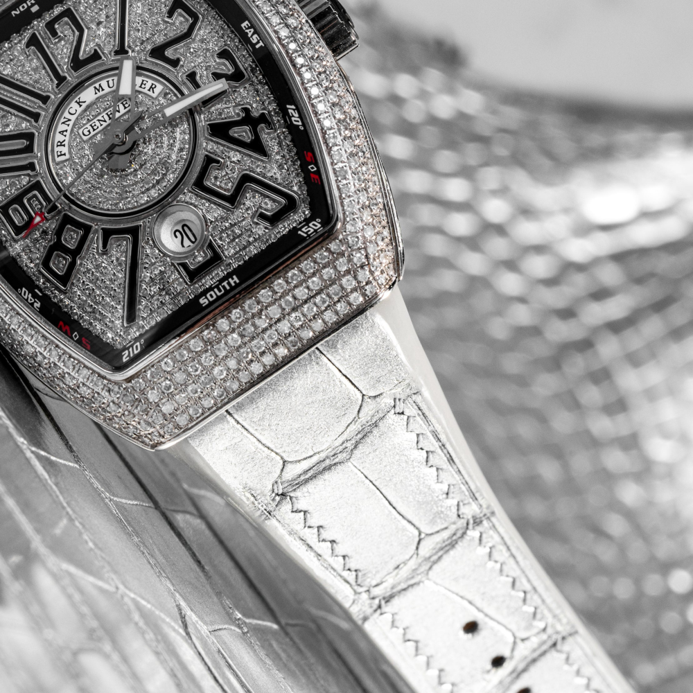 Alligator Leather Strap for Franck Muller Vanguard