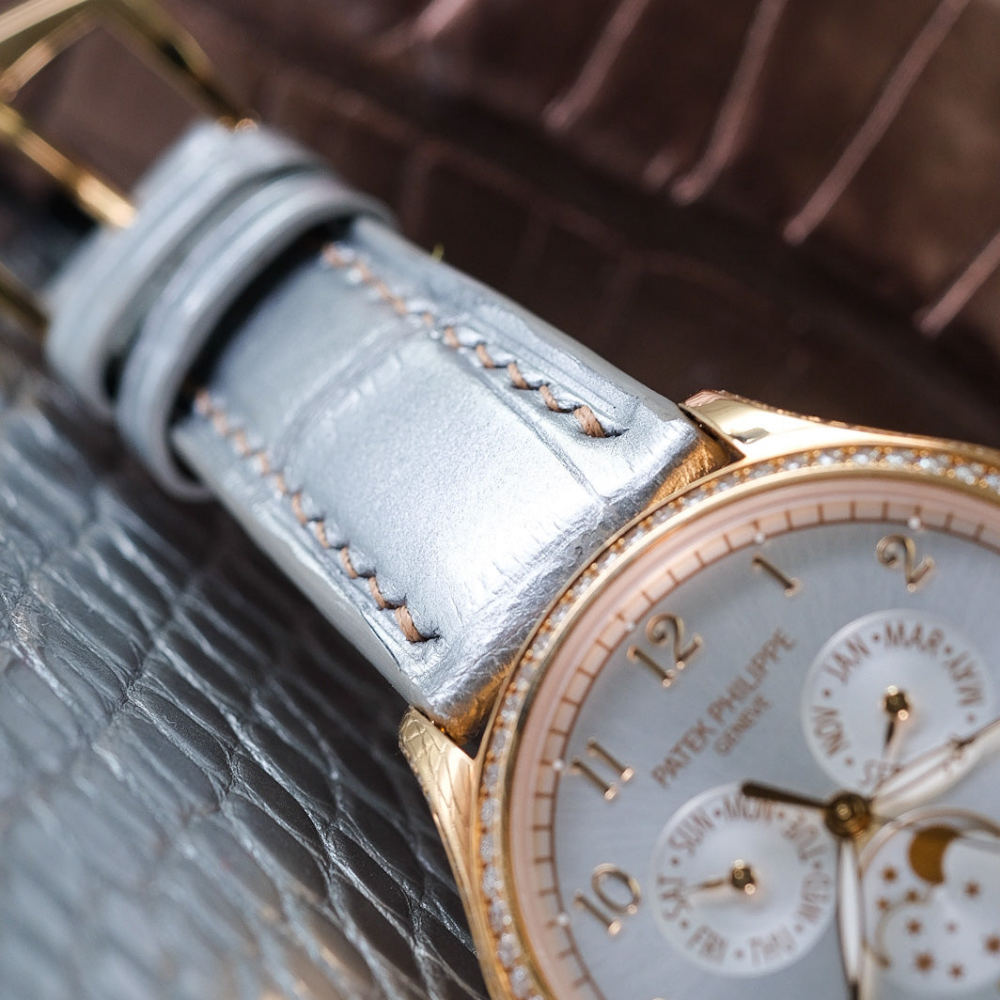 Alligator Leather Strap for Patek Philippe Annual Calendar