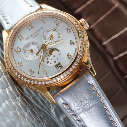 Alligator Leather Strap for Patek Philippe Annual Calendar