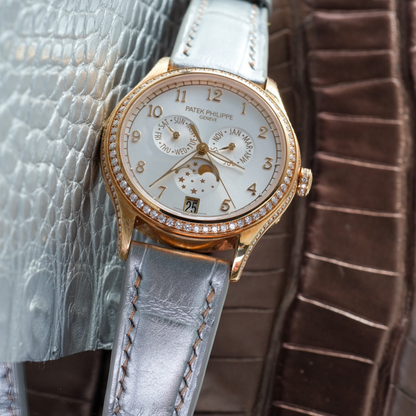 Alligator Leather Strap for Patek Philippe Annual Calendar