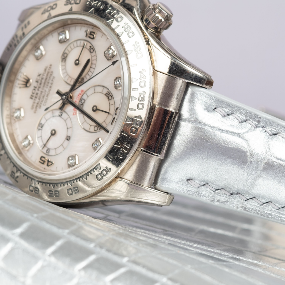 Rolex Daytona Alligator Leather Strap – Deployant Clasp Compatible