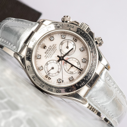 Rolex Daytona Alligator Leather Strap – Deployant Clasp Compatible