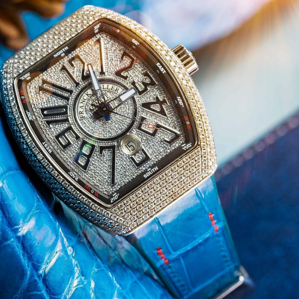 Alligator Leather Strap for Franck Muller Vanguard