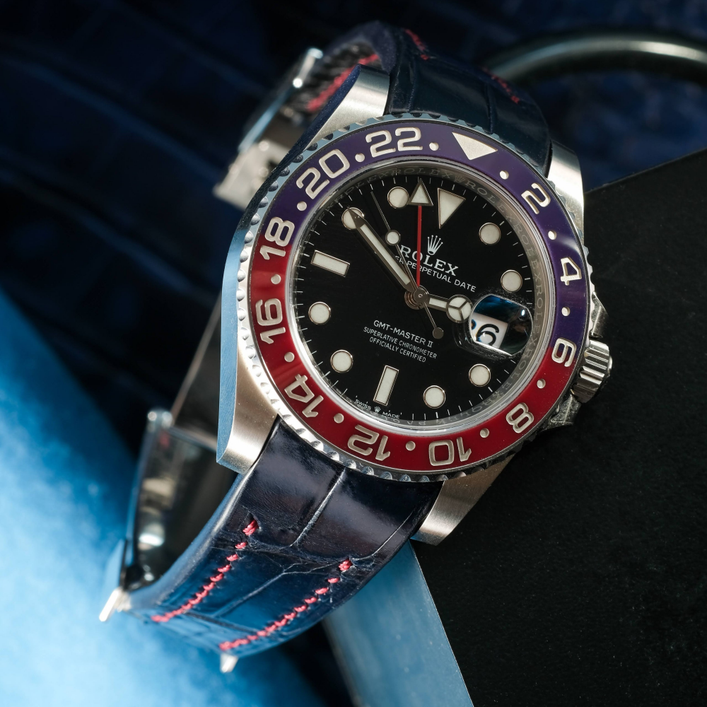 Alligator Leather Strap for Rolex GMT-Master II