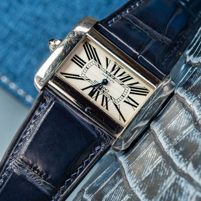 Alligator Leather Strap for Cartier Tank