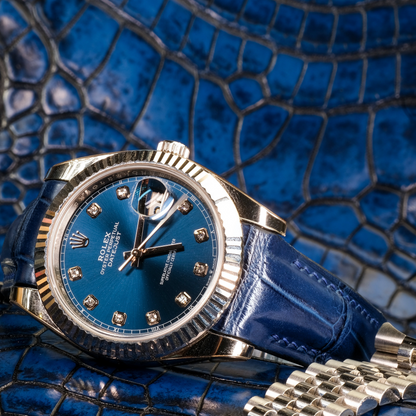 Alligator Leather Strap for Rolex Datejust